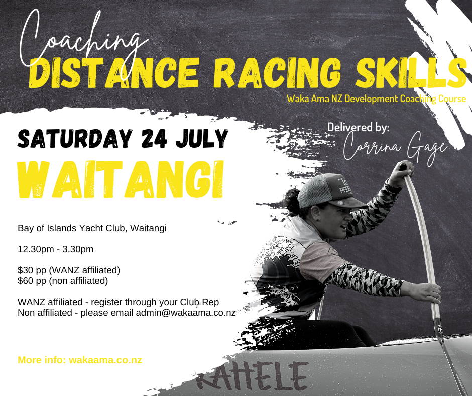 Enter now! Development Coaching - Coaching Distance Racing Skills (Waitangi)